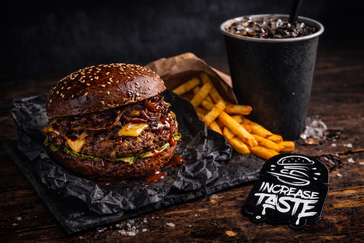 increase taste burger rozbalený